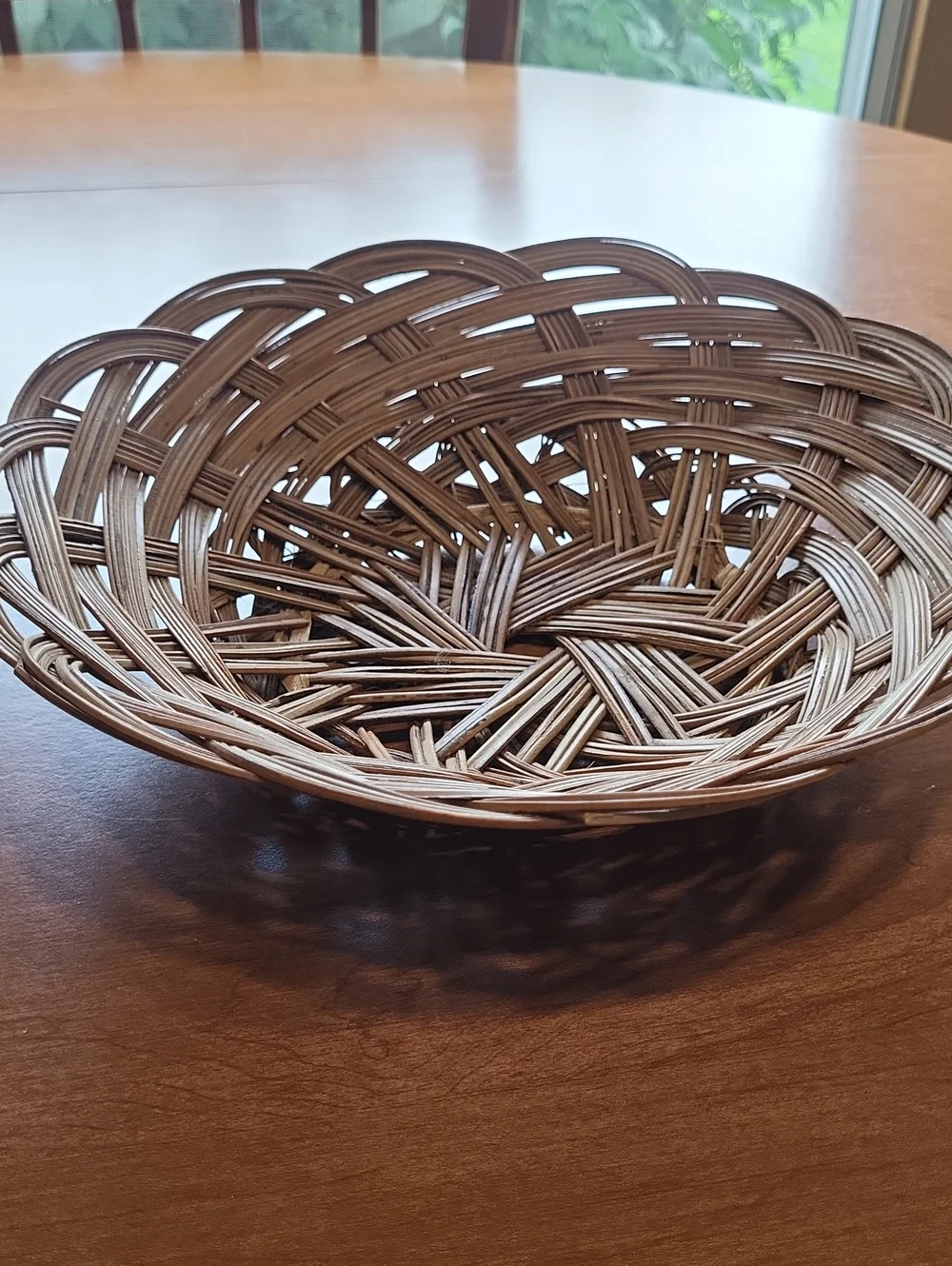 Handwoven Brown Wicker Decorative Bowl - Home Accents